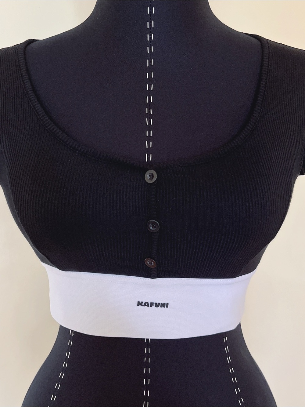 Short Sleeve Cropped Ribbed Bra Top - Picture 2 of 2